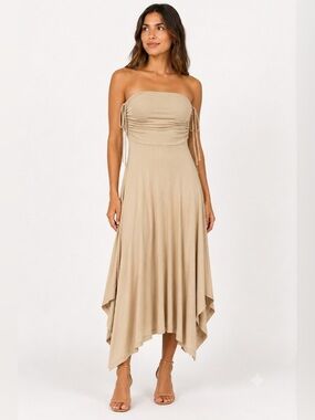 FP (Free People) Beach Strapless Handkerchief Hem Dress – Size Small Petite